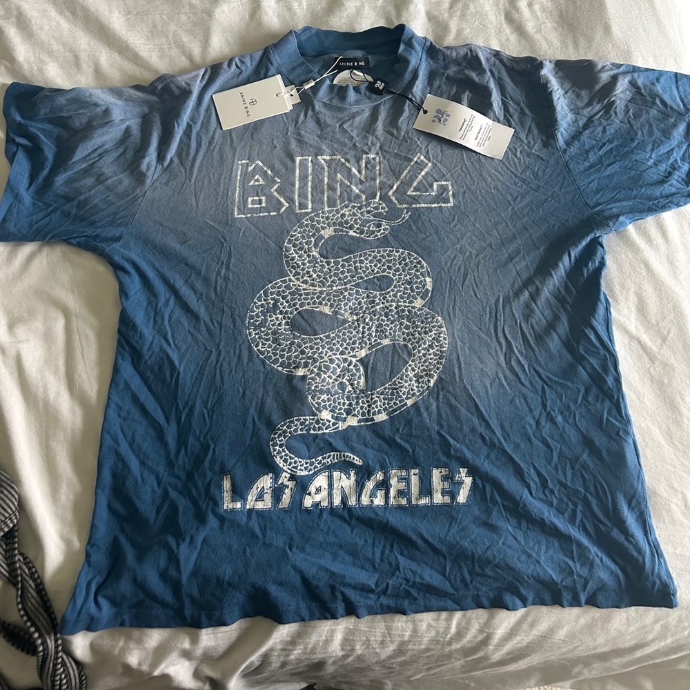 Anine bing blue tshirt